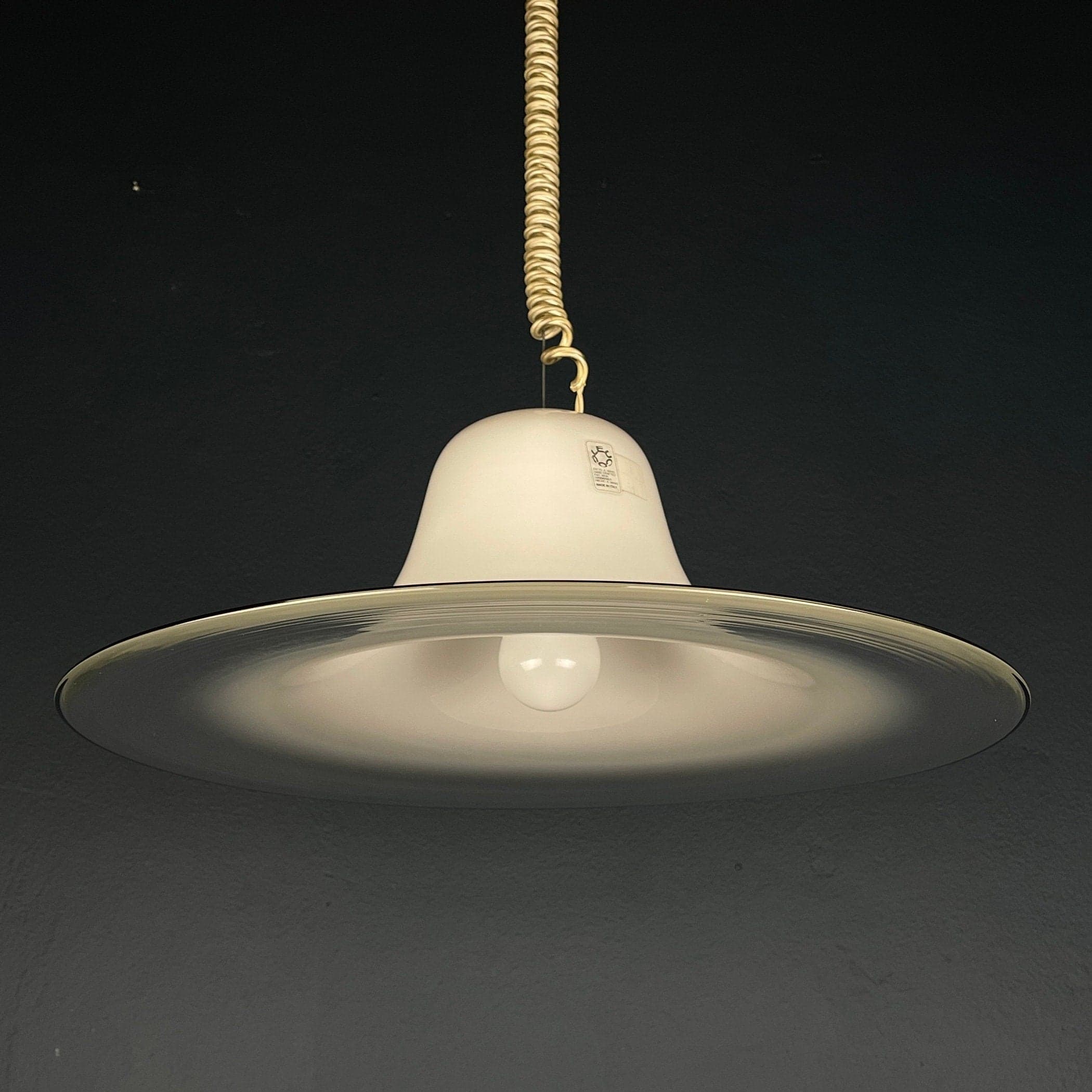 Cinea pendant lamp by Giusto Toso for Leucos Italy 1970s Mid-century italian modern lighting