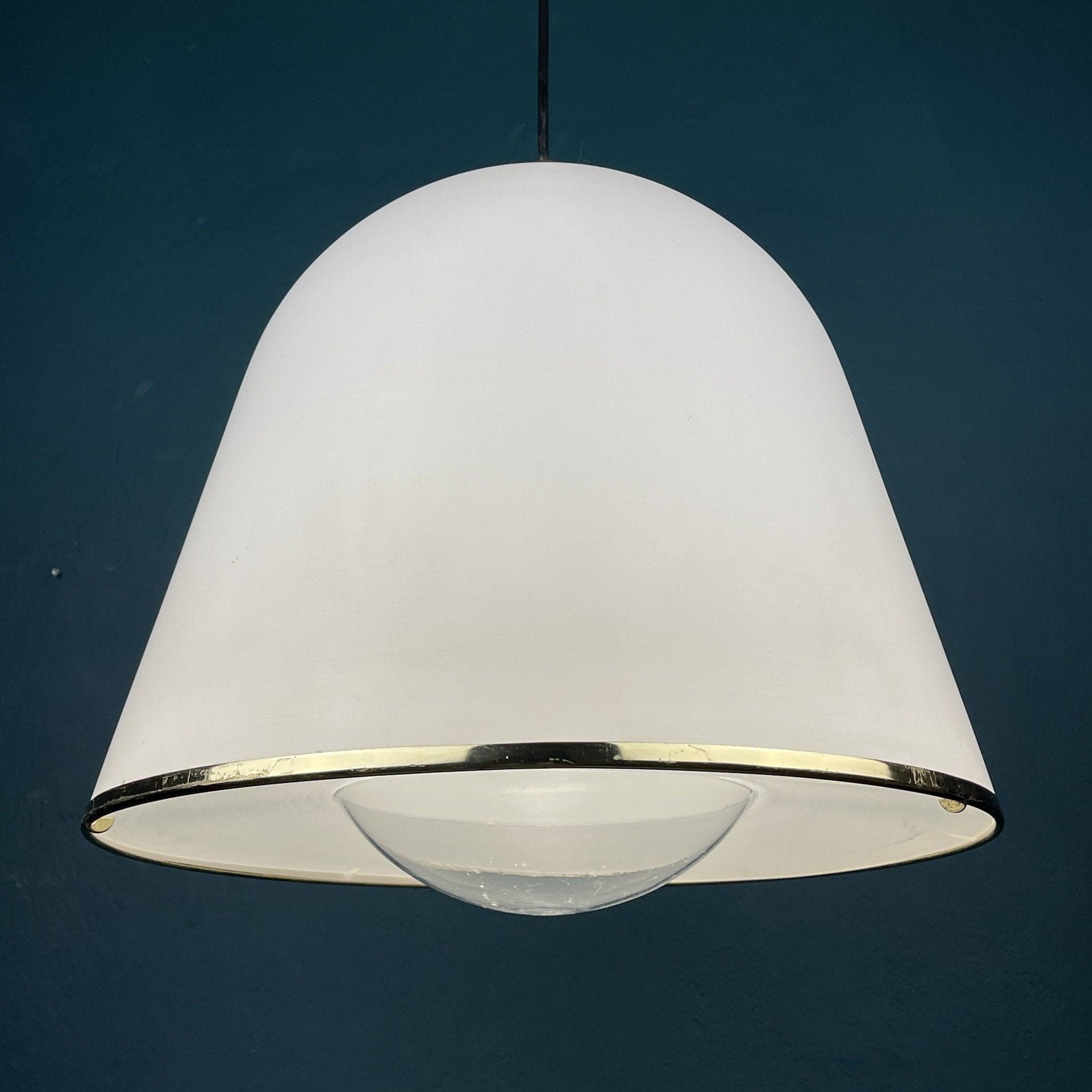 iGuzzini "Kuala" Italian white pendant lamp by Franco BRESCIANI Italy 1970s