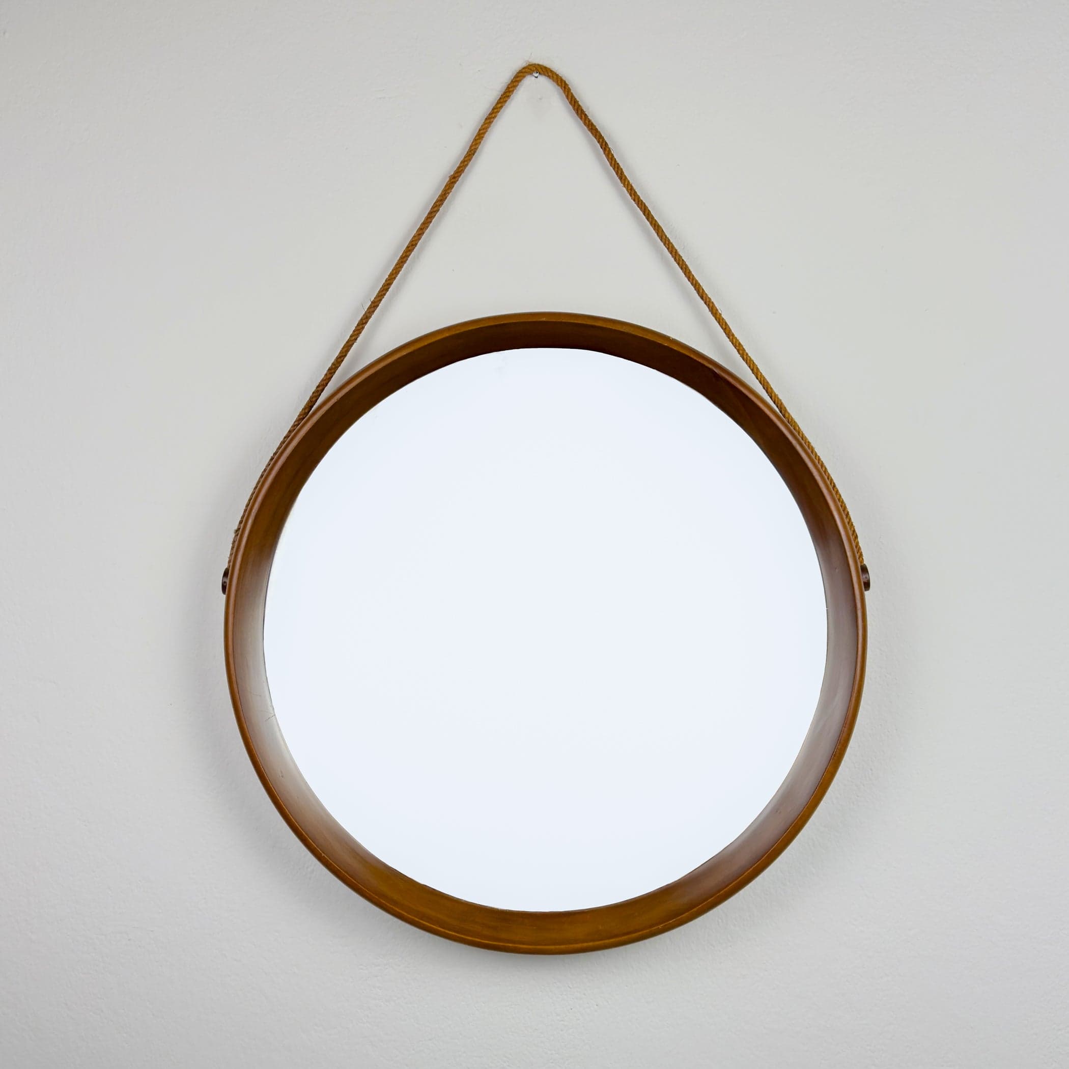 Mid-century Wall Mirror with Teak, Italy 1960s