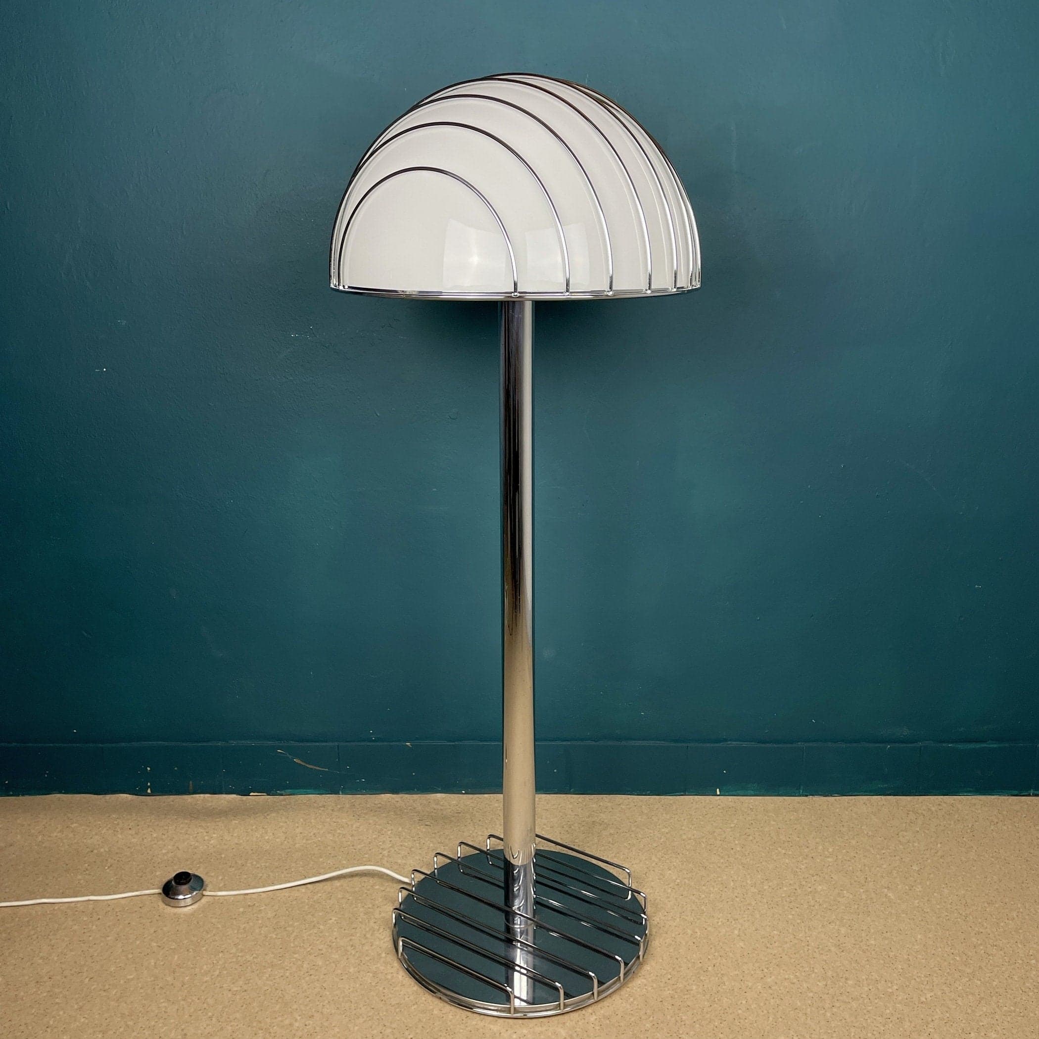 Vintage Chrome Floor Lamp by Adalberto Dal Lago for Esperia, 1960s Italian Lighting