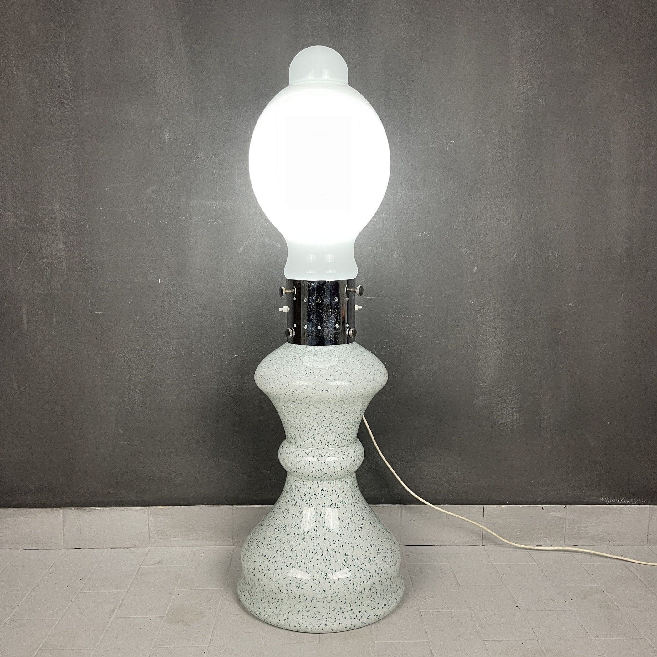 Vintage Murano Glass Floor Lamp: BIRILLO by Carlo Nason, 1960s Italian Design